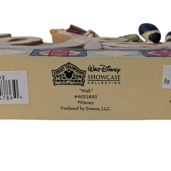 Jim Shore Disney Traditions Wish Word Plaque Jiminy Cricket 4032892 Rare HTF - Picture 5 of 13